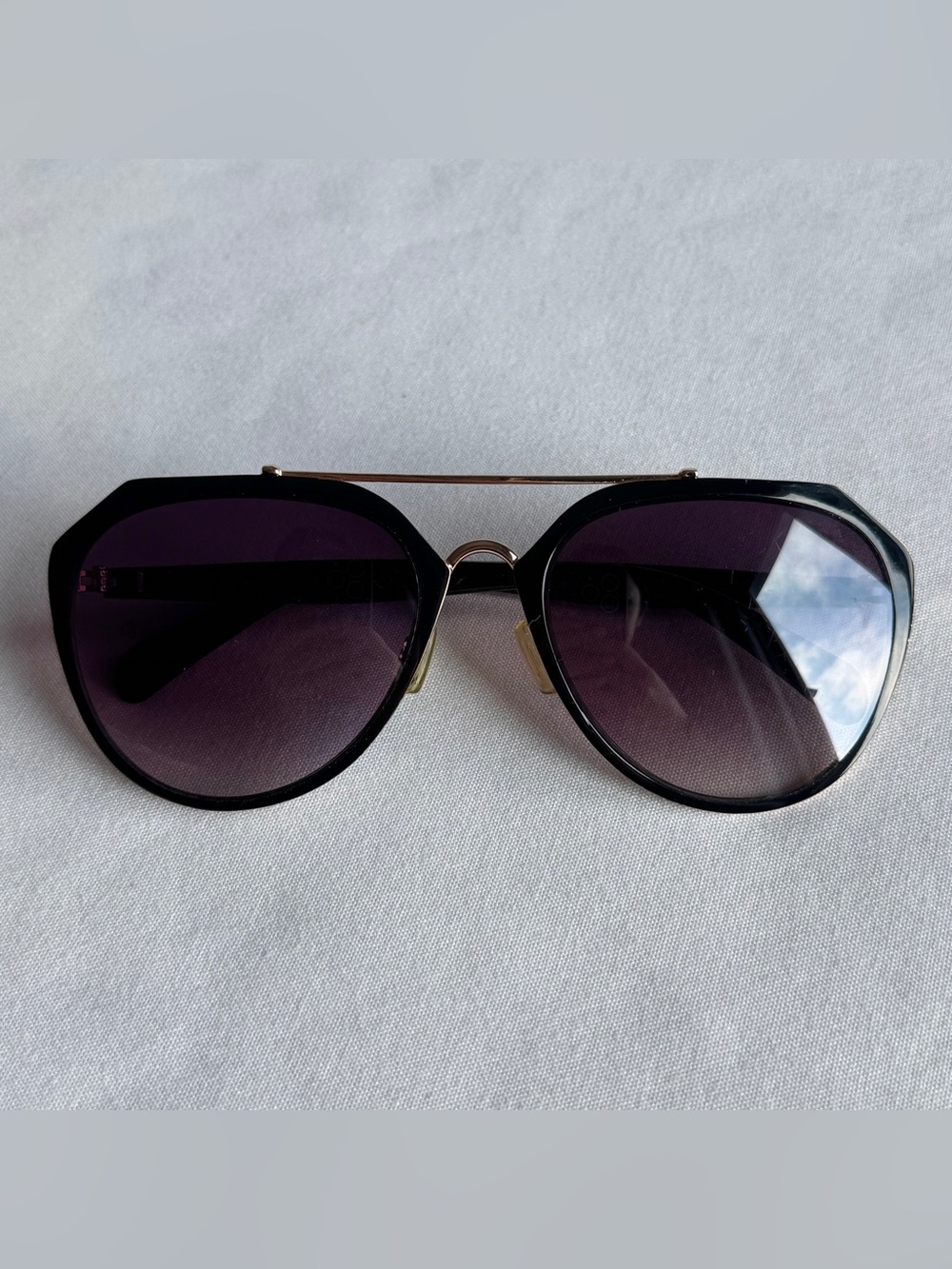 Black Nanette aviator sunglasses